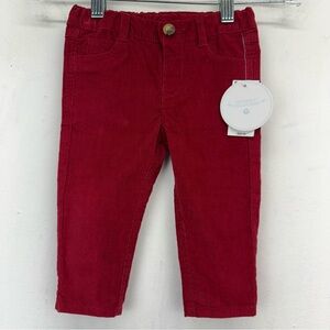 Edgehill Collection size 12M Baby Infant Toddler Red Corduroy Skinny Pants NWT